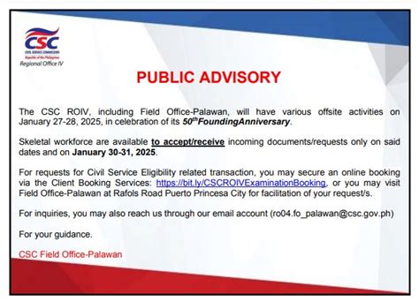 csc palawan|CSC Palawan Field Office .